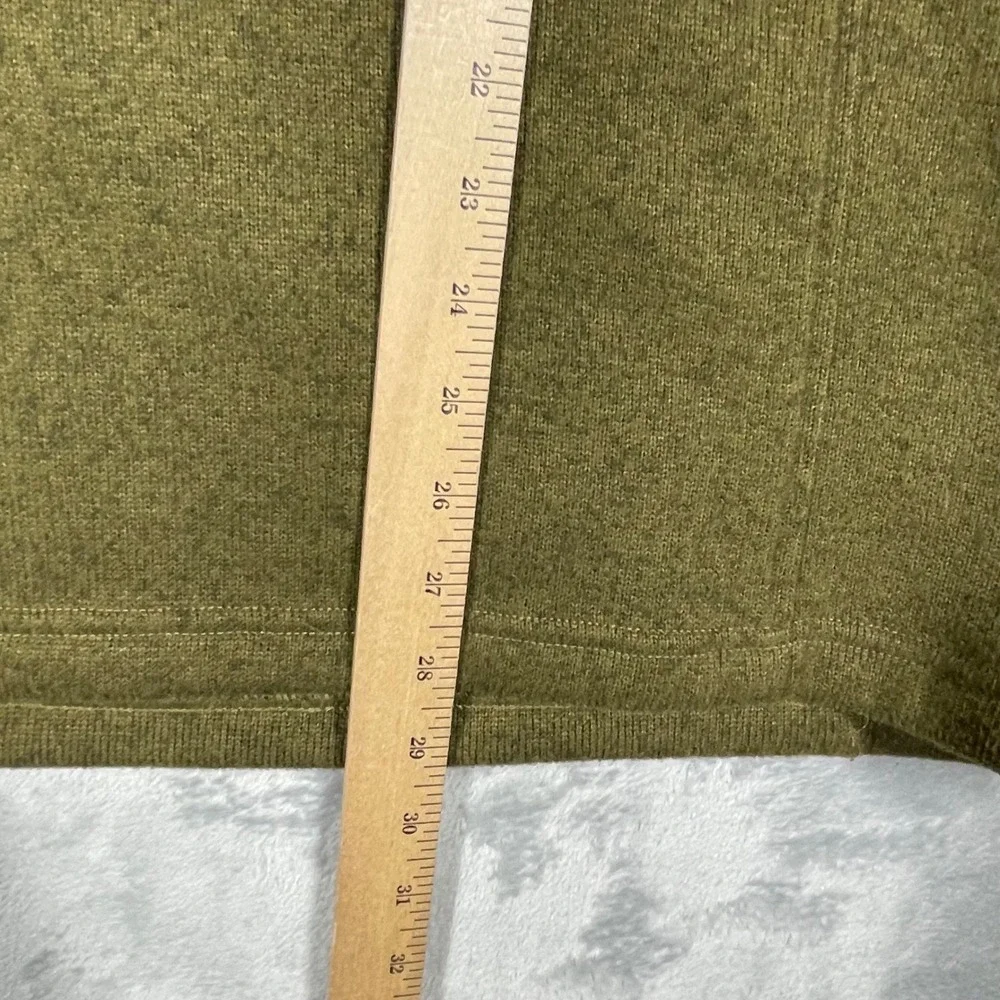 The North Face Mens XL Gordon Lyons Quarter Zip Fleece Pullover Olive Green